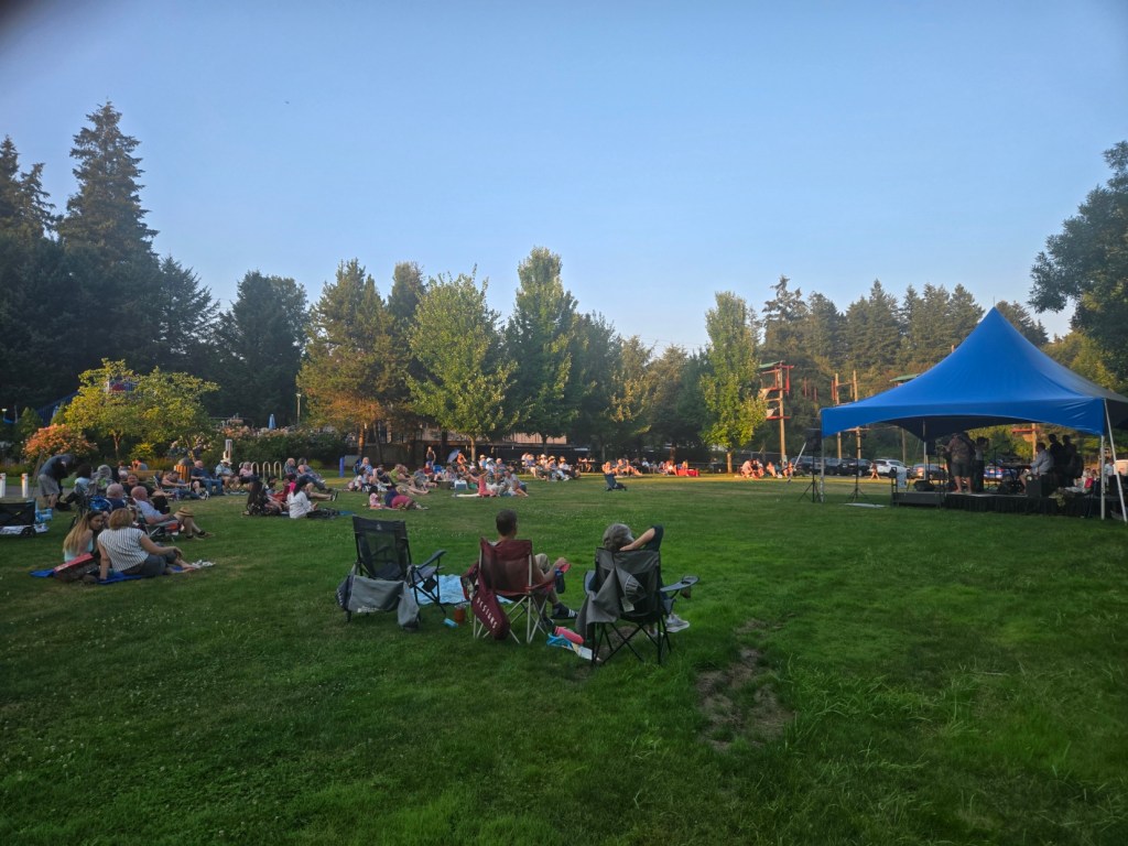 photos of 13 Rabbit concert at 8/6/2026 Music in the Park at Cottage Lake