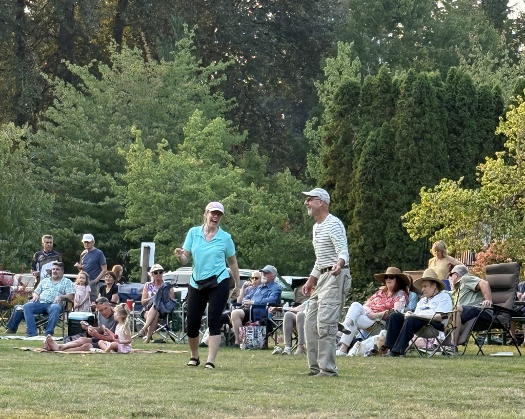 8/13/26 Dancing fans at GLOBAL HEAT concert at Music in the Park at Cottage Lake
