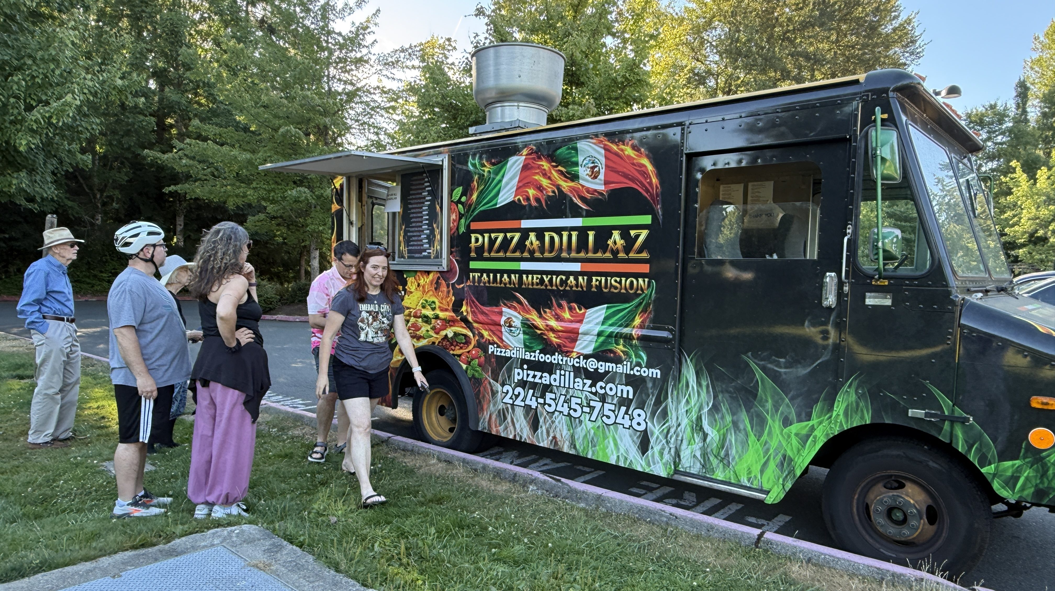 PIZZADILLAZ food truck at July 30, 2026 Music in the Park at Cottage Lake