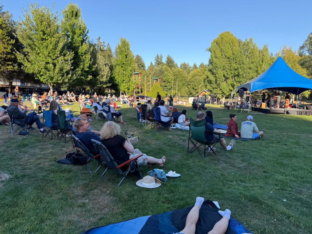 View of patrons at July 30, 2026 Music in the Park at Cottage Lake